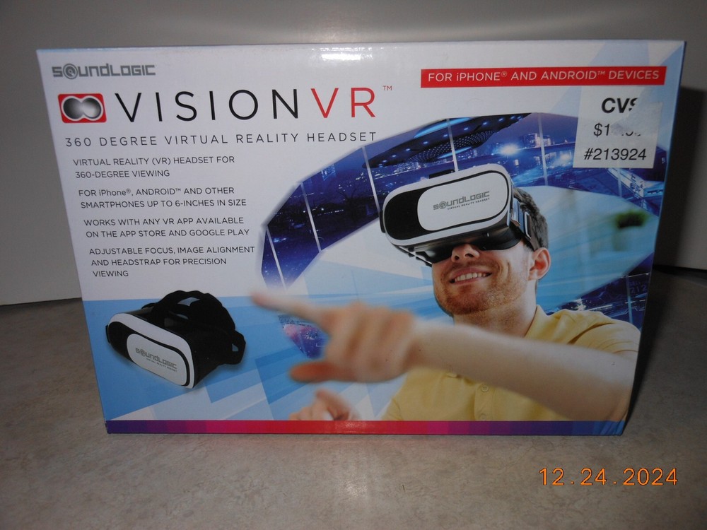 Soundlogic Vision VR 360 Degree Virtual Reality Headset - iPhone & Android FS