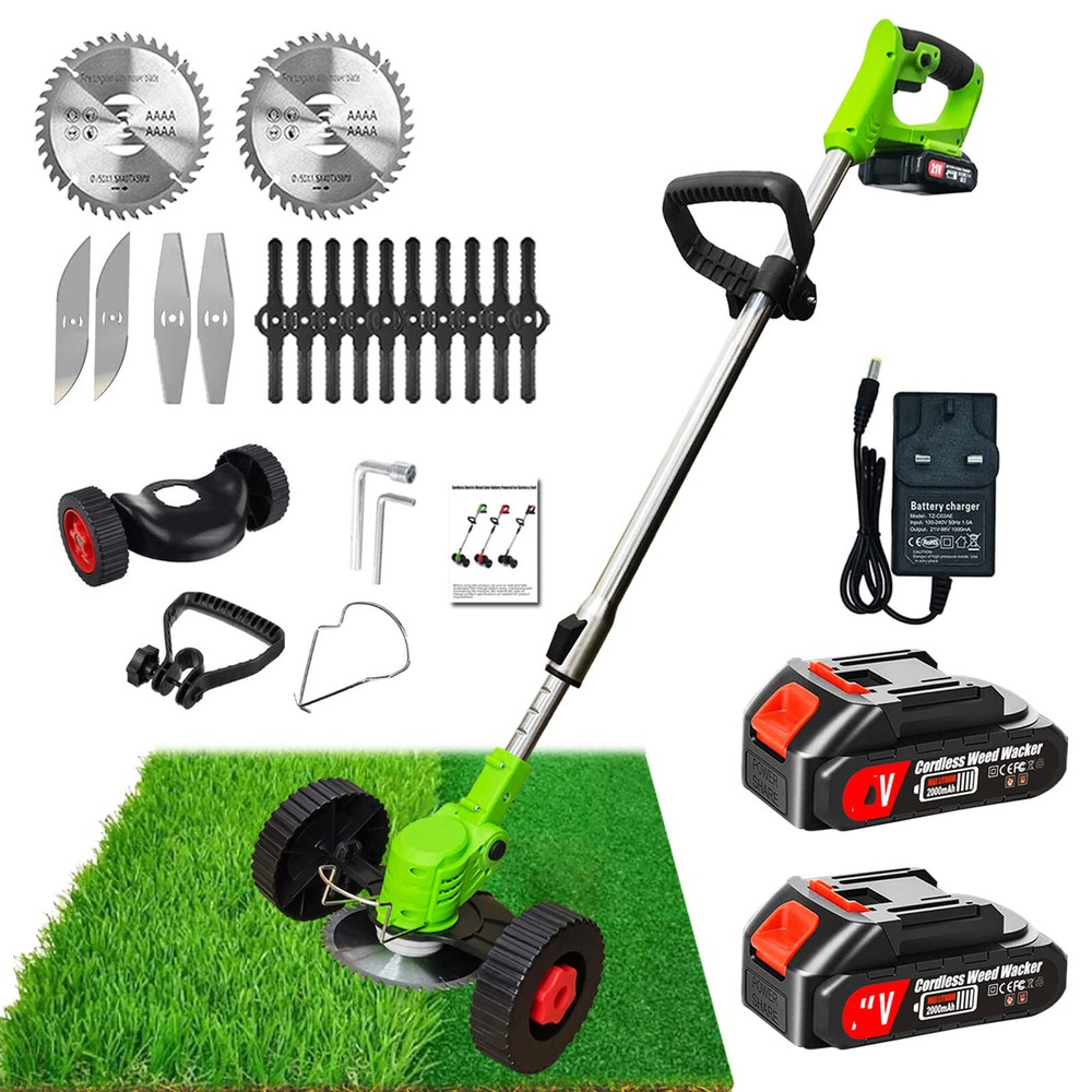 Electric Cordless Grass Trimmer Rechargeable Grass String Trimmer Weed Cutter US