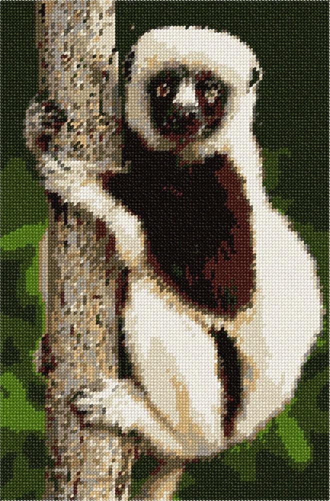 Lemur Needlepoint Kit or Canvas