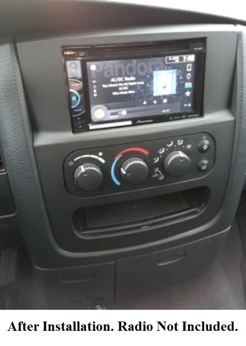 Double Din Frame Bezel Panel Radio Mount Kit Fits 2002 2003 2004 2005 Dodge Ram