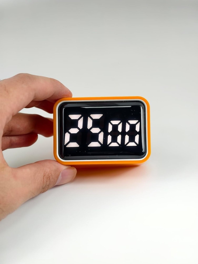 Digital Mini LED Timer, Rechargeable LED Countdown/Up Timer, 3 Pre-set Orange