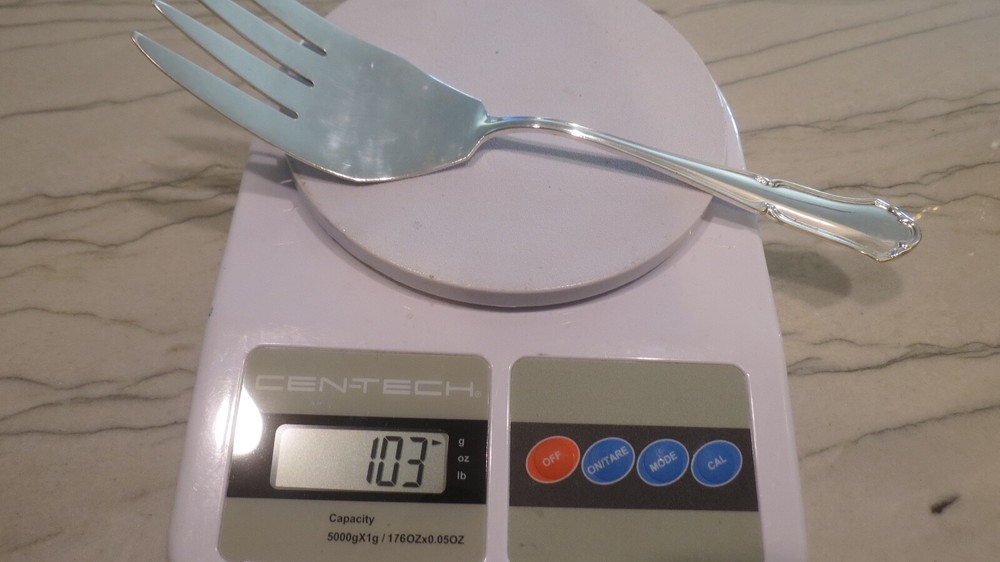 German Sterling Silver 800 Large Serving Fork Solid NM