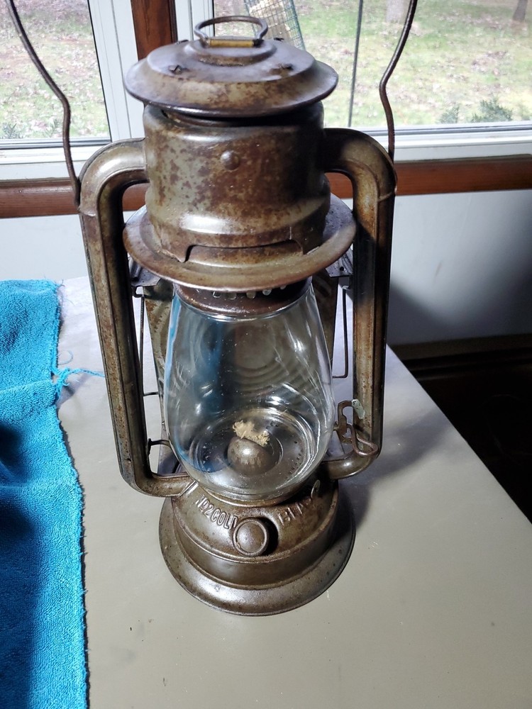 EARLY C.T. HAM No 2 COLD BLAST LANTERN COMPLETE. REFLECTIVE BACK .CLIP MOUNT