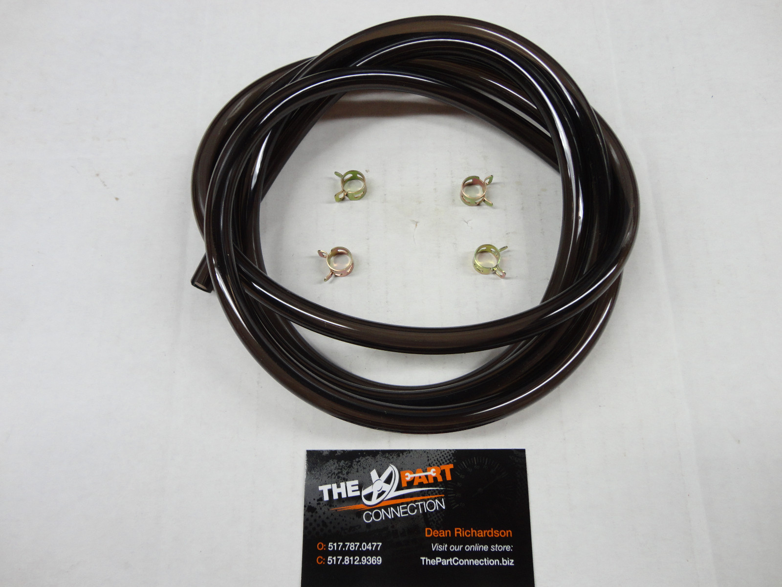 TRANSLUCENT SMOKE 1/4" I.D. FUEL LINE KIT SNOWMOBILE DIRT BIKE QUAD MOTORCYCLE