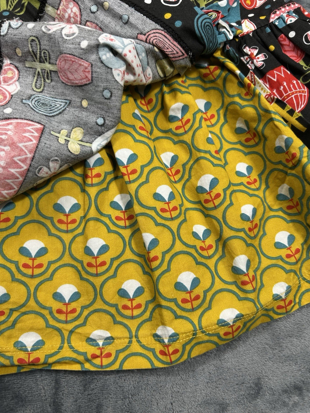 Jelly The Pug Girls 4T Poplin Fiesta Mindy Floral Boutique Dress Black EUC