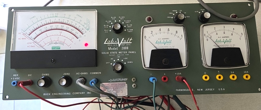 * WORKING Lab-Volt Model 280B Solid State Meter Panel analog FET multimeter-RARE