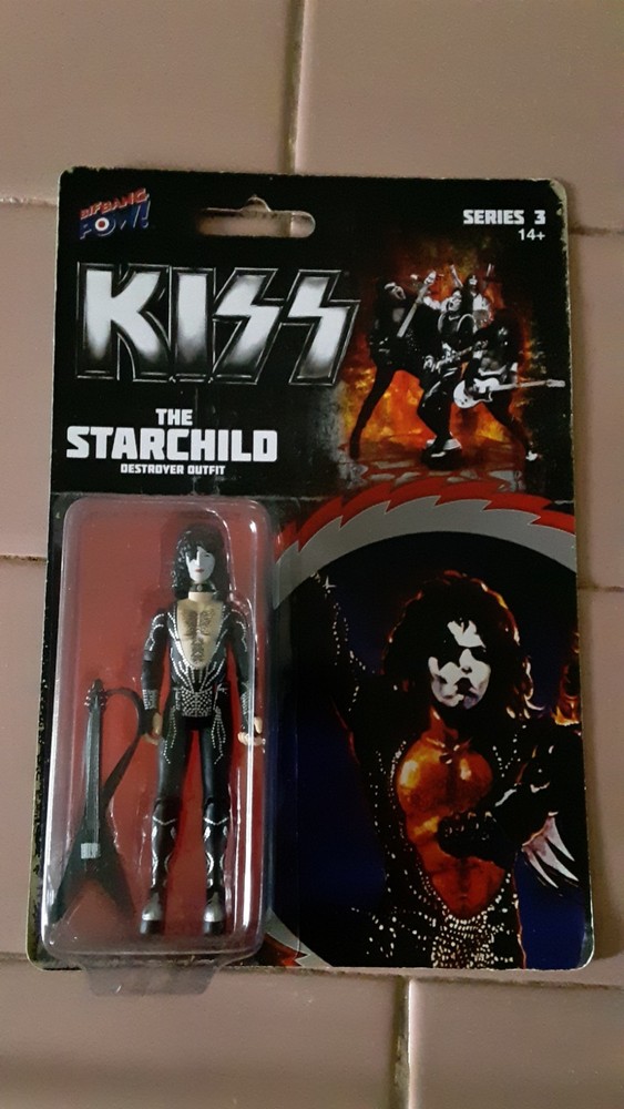3 Kiss figures from the Destroyer era. Bif Missing Gene Simmons