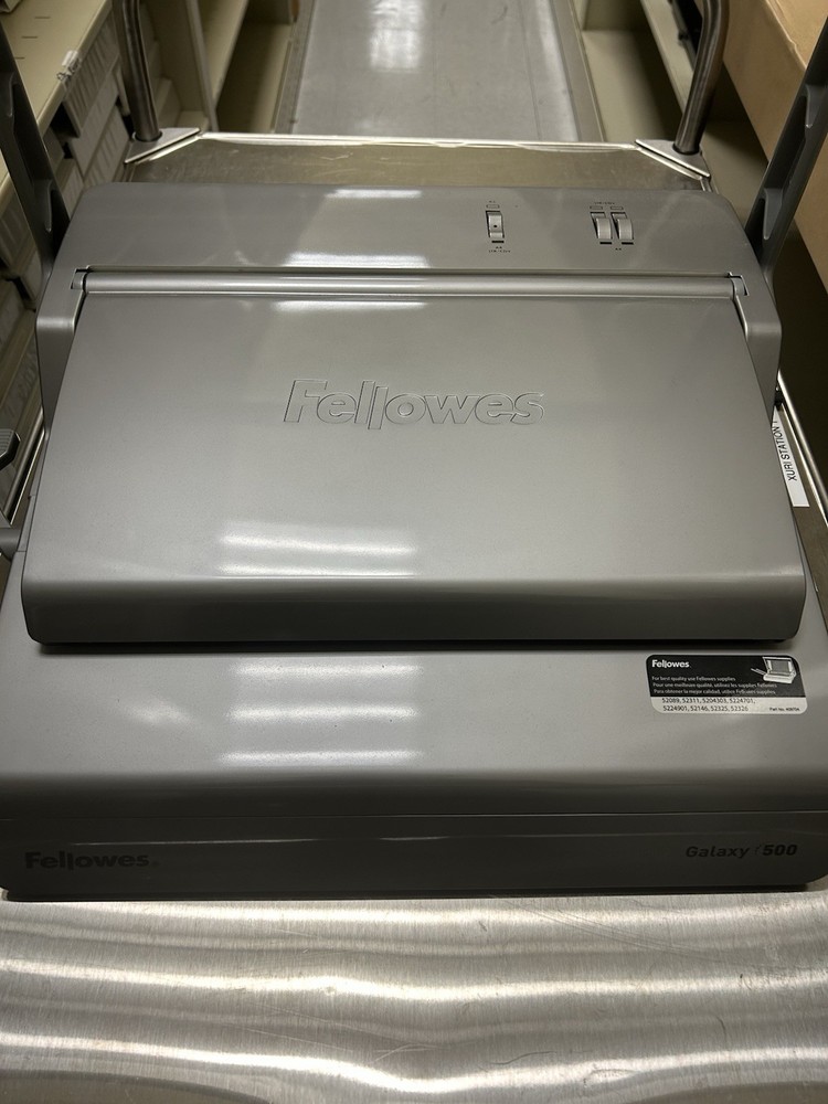Fellowes Galaxy 500 Comb Binding Machine Gray CRC 52182 Office Document Binder