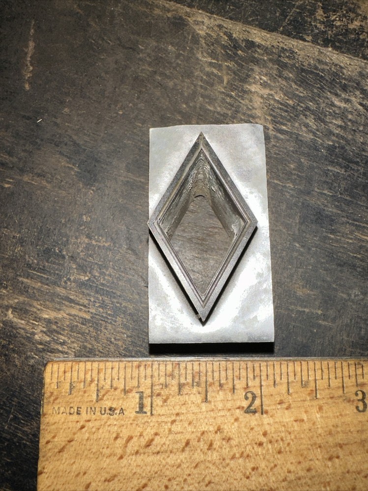 Print Block “ Diamond Frame “ Room For Type, Brass & Lead.