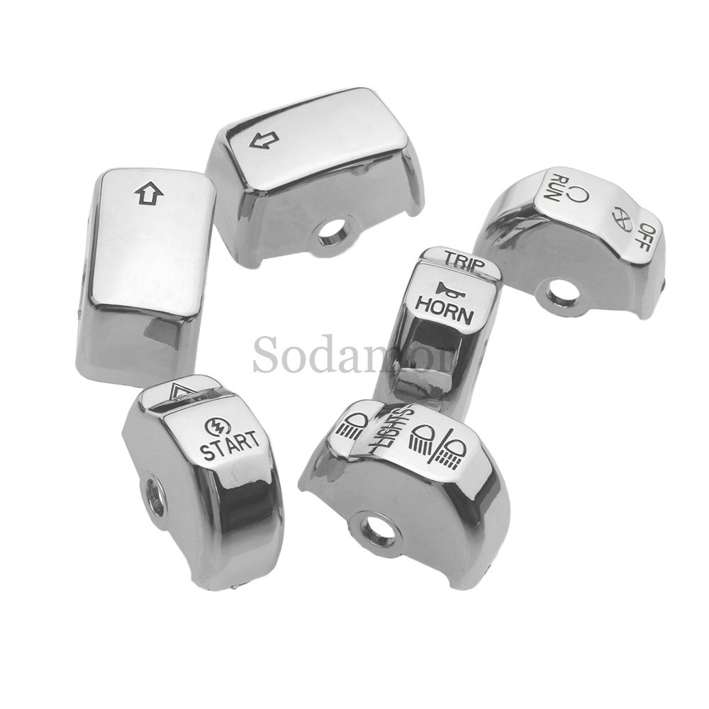 Handlebar Control Switch Housings Cover+Button Caps Fit For Harley Dyna Softail
