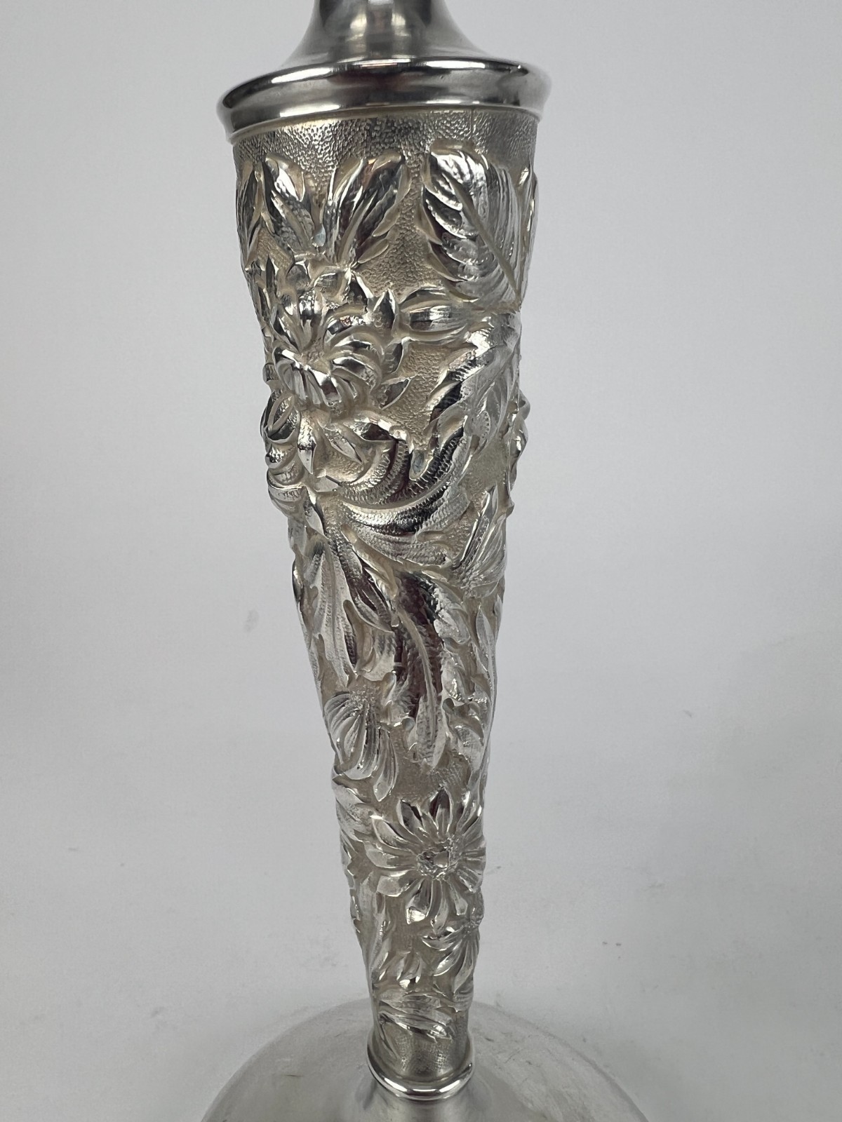 Vintage Sterling Silver Stieff Rose Hand-Chased #159 Candlesticks - 10.25"