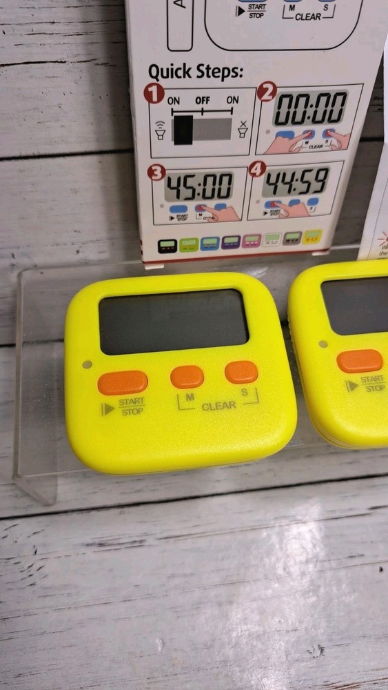 2 Pack Digital Timer for Kids, Magnetic Countdown Kitchen Timers for Cooking,...