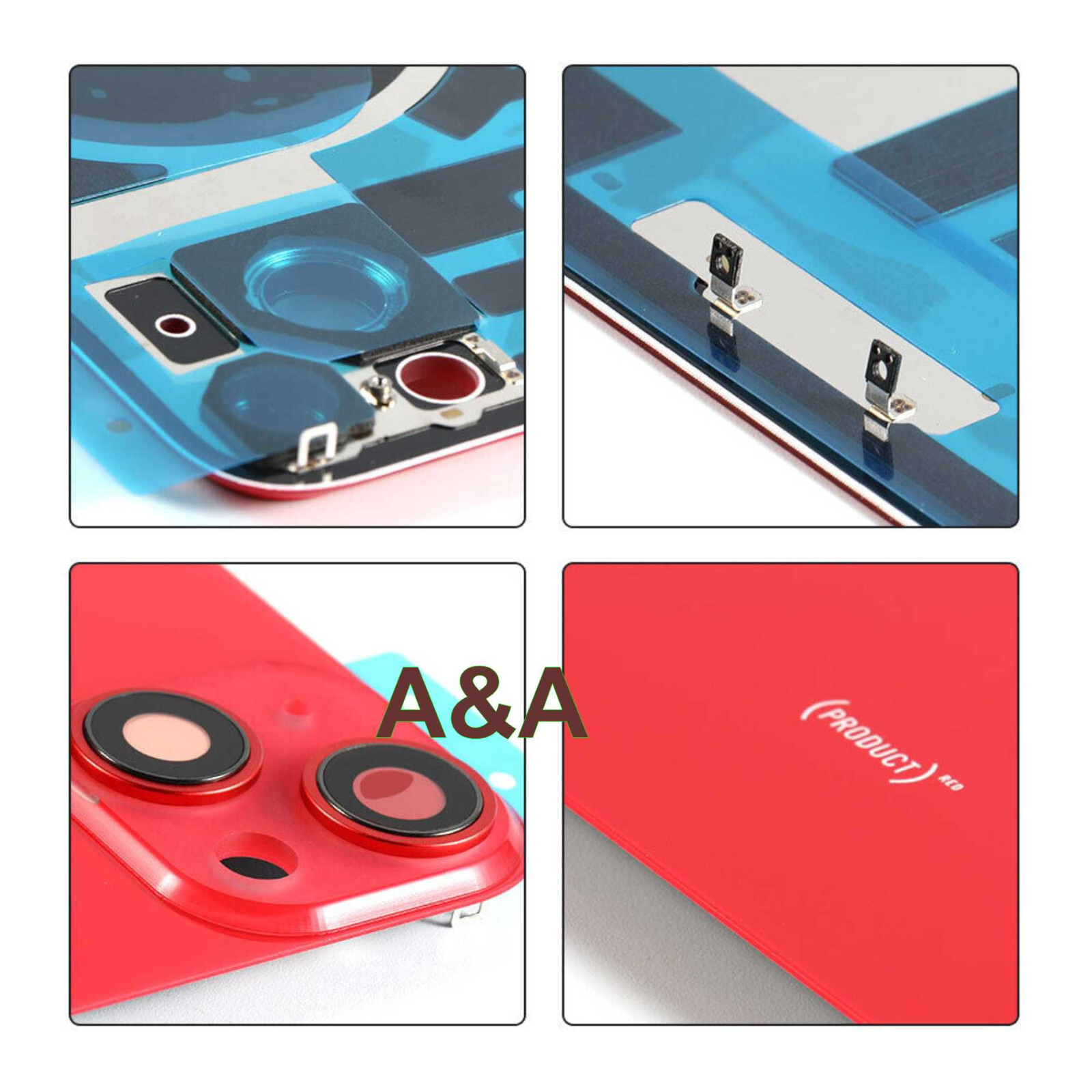 Back Glass replacement with Plate, Magnet, Camera len for Iphone 14 14+ 15 15PM