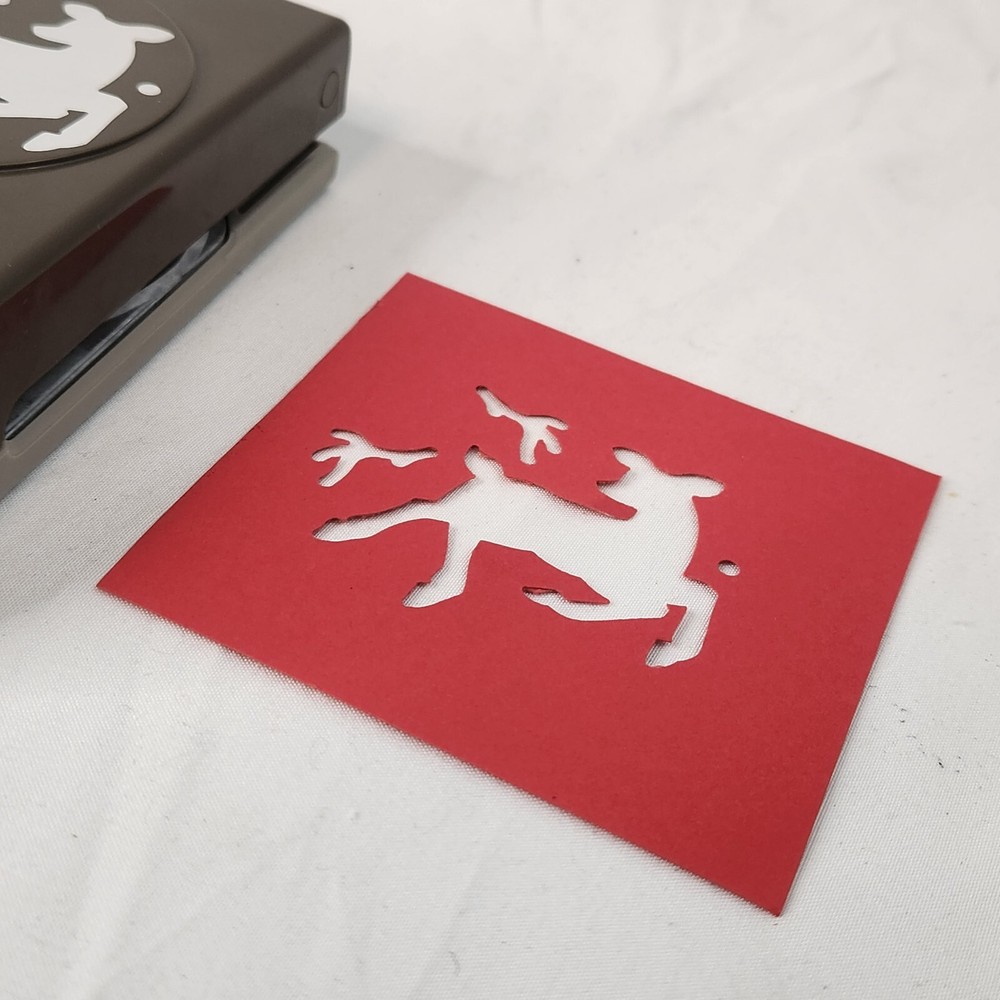 Stampin Up Flat Lock Down Punches DEER BUILDER punch Die Cut Spring Loaded Doe