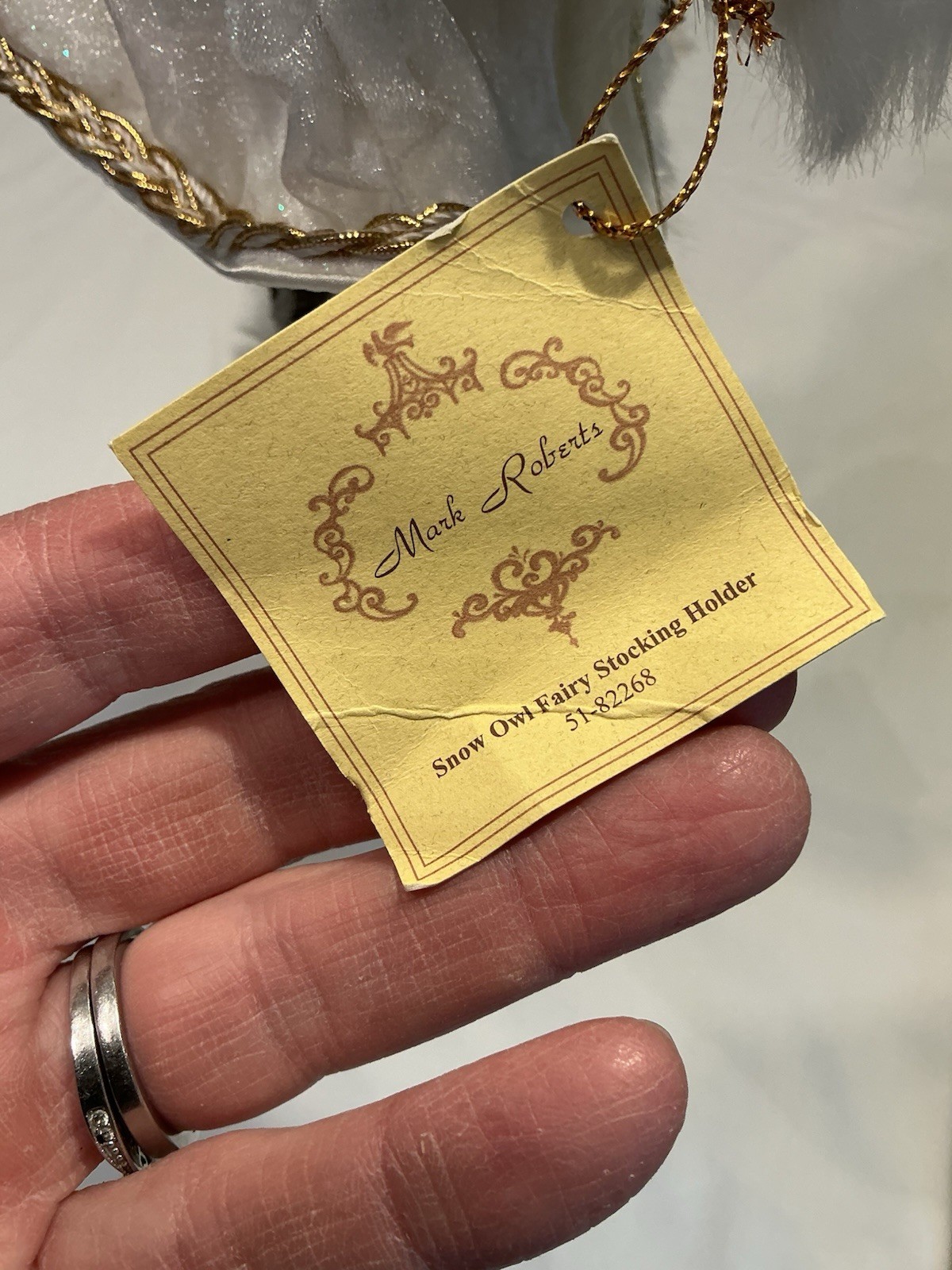 Mark Robert’s Snow Owl Fairy 22” Stocking Holder Very RARE!