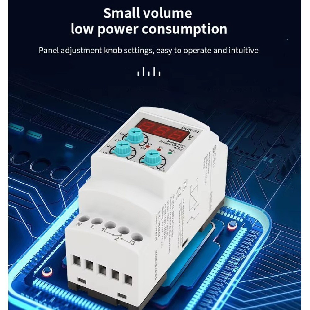 Adjustable Overvoltage Undervoltage Relay OPS10V63 Monophase Voltage Protector