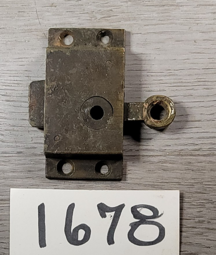 Antique Transom Window Latch Catch Ring Pull Brass Casement