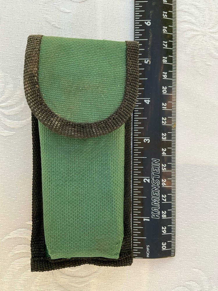 SS Gardener Multitool Folding Green Handle Multitool In Case With Belt loop
