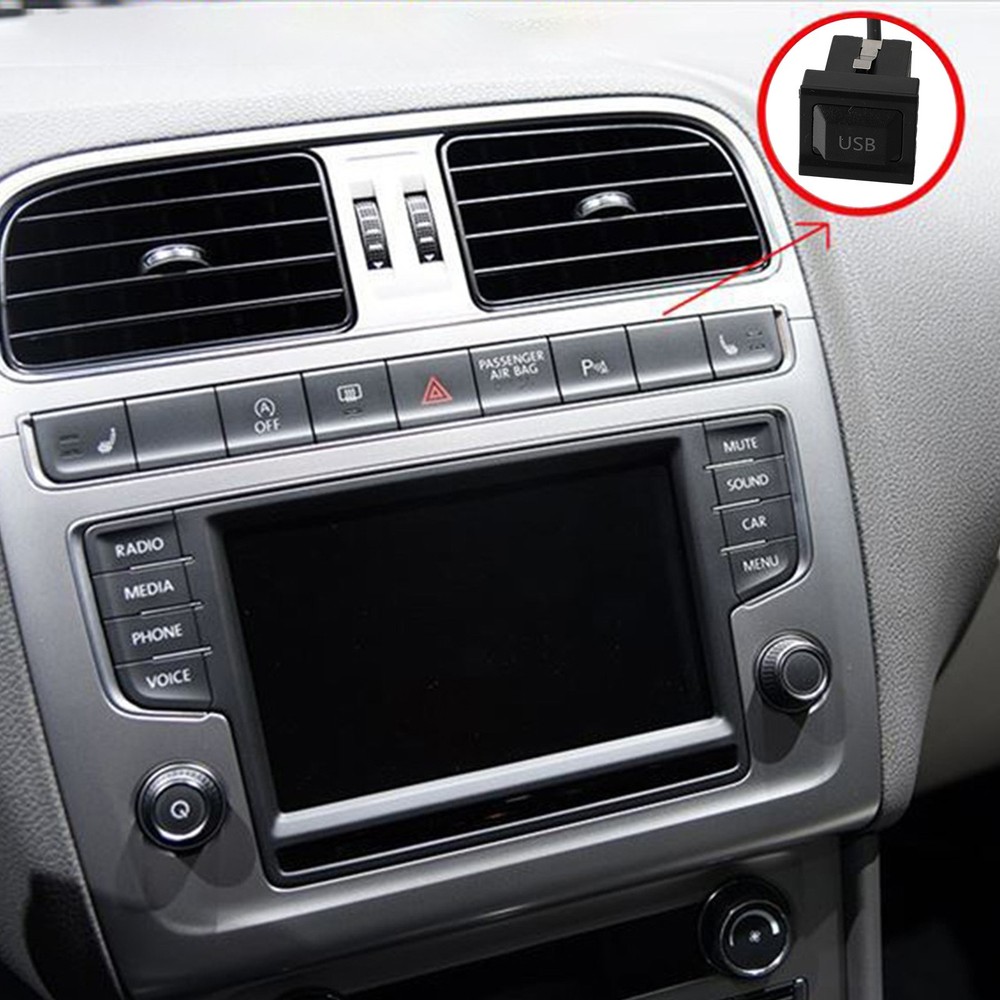 USB With Dust Cover Wire Harness Dash Flush Mount Dual USB Extension Panel