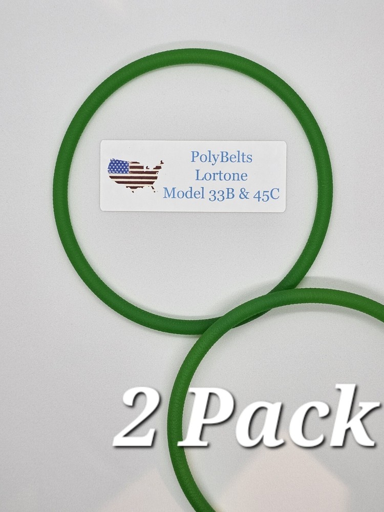 Lortone Model 33B & 45C Replacement Belts. 2 Pack. Polyurethane