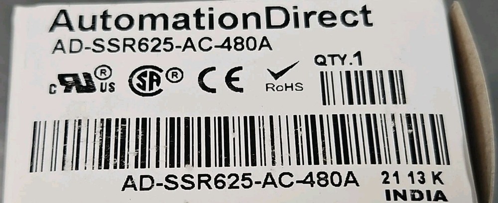 Automation Direct AD-SSR625-AC-480A Solid State Relay Loc4C38
