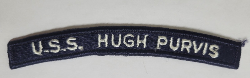 US Navy U.S.S. HUGH PURVIS Allen M. Sumner-Class Destroyer Arc Tab Segment Patch