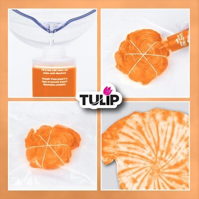 Bright Orange Fabric Dye Kit for Easy Tie-Dye