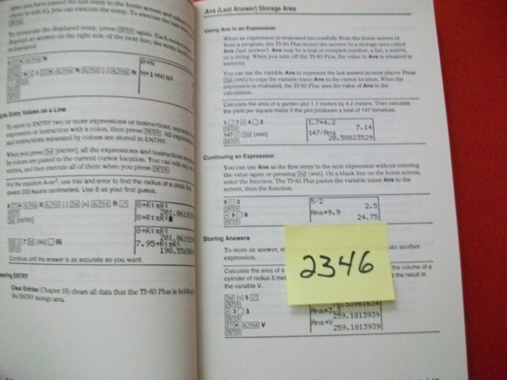 TEXAS INSTRUMENTS TI-83 PLUS GRAPHING CALCULATOR GUIDEBOOK EXCELLENT CONDITION