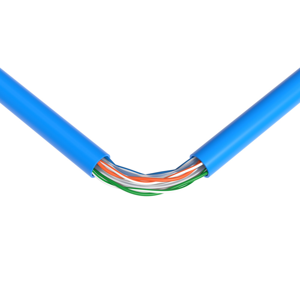 CAT6 Ethernet Cable 1000FT 23AWG CCA Network Solid Bulk Wire, Pull Box, Blue