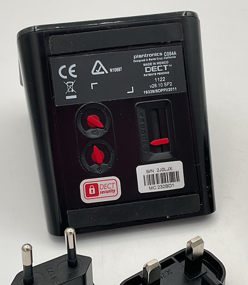 Plantronics C054A Wireless Headset System DECT COMPLETE CLEAN Fast Free Shipping