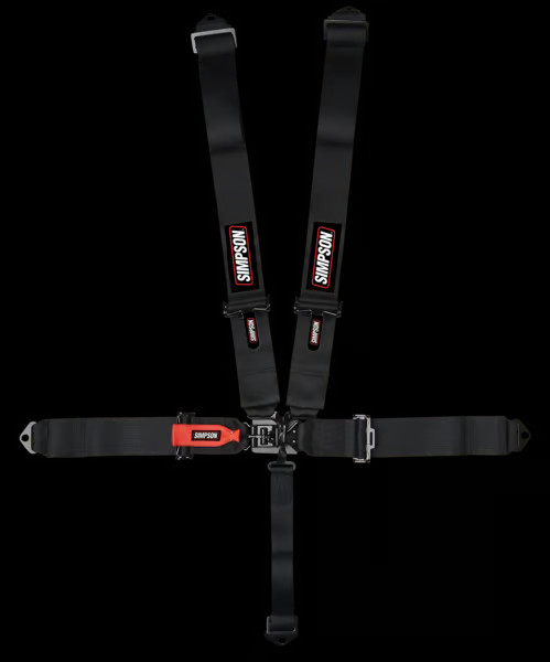 Simpson Racing 29063BKH1X Harness - 5 Point - Latch & Link - Bolt In - Pull