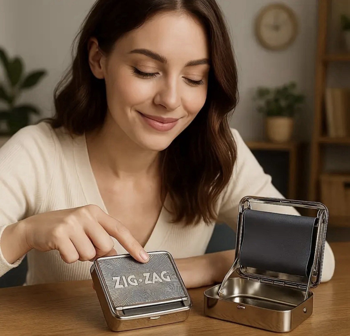 Zig-Zag Metal Cigarette Rolling Machine 70mm Easy Automatic Tobacco Roller BN