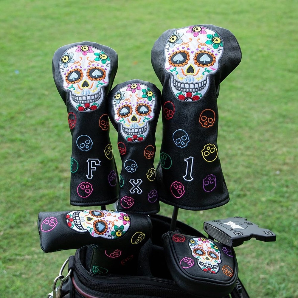 Sugar Skull Golf Driver Headcover