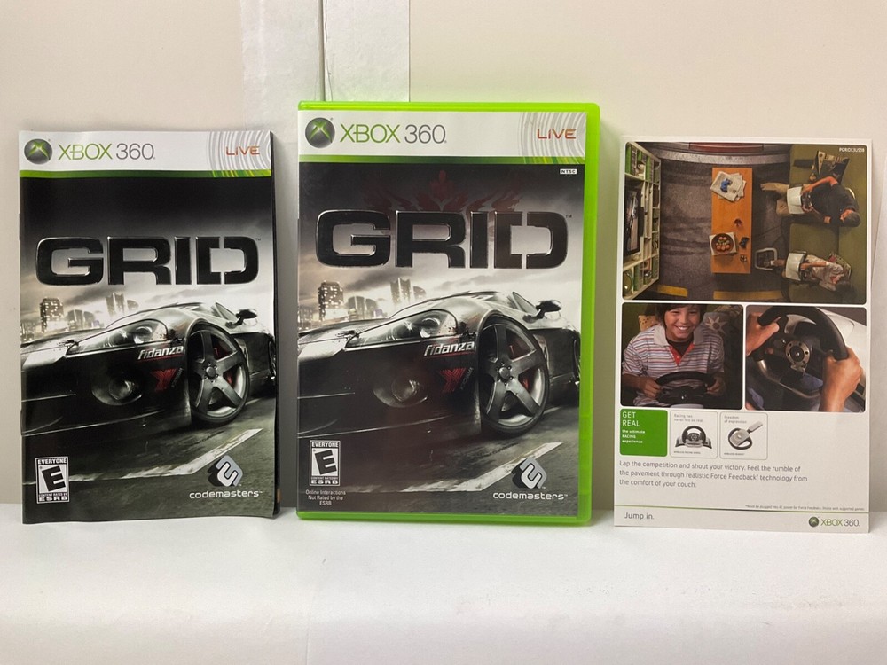 *Manual Insert & Case Only* Grid Racing Microsoft XBOX 360 *Replacement OEM