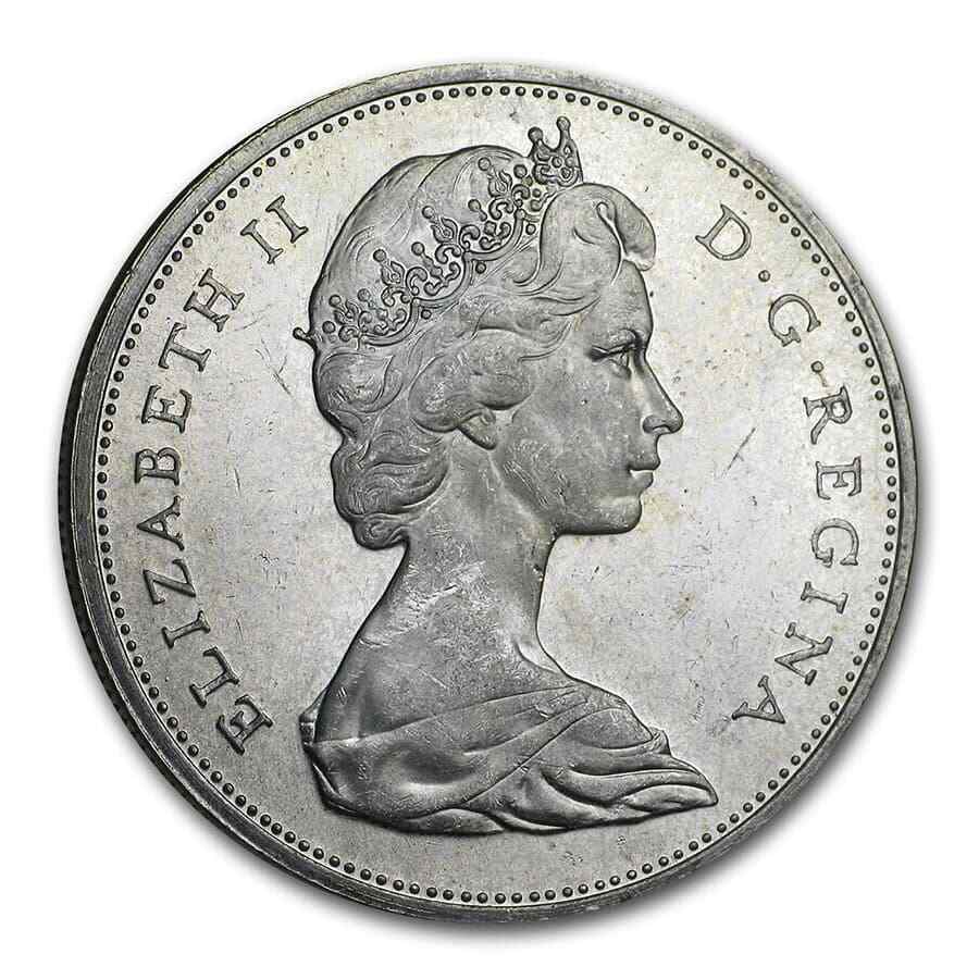 1965 Canada Silver Dollar BU/Prooflike