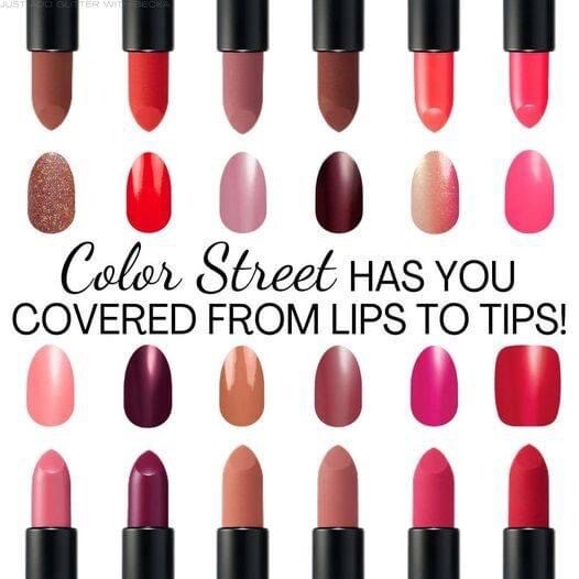 ❤️🦄 *COLOR STREET* Red Pinks Silver glitter valentine heart nail strips NEW HTF