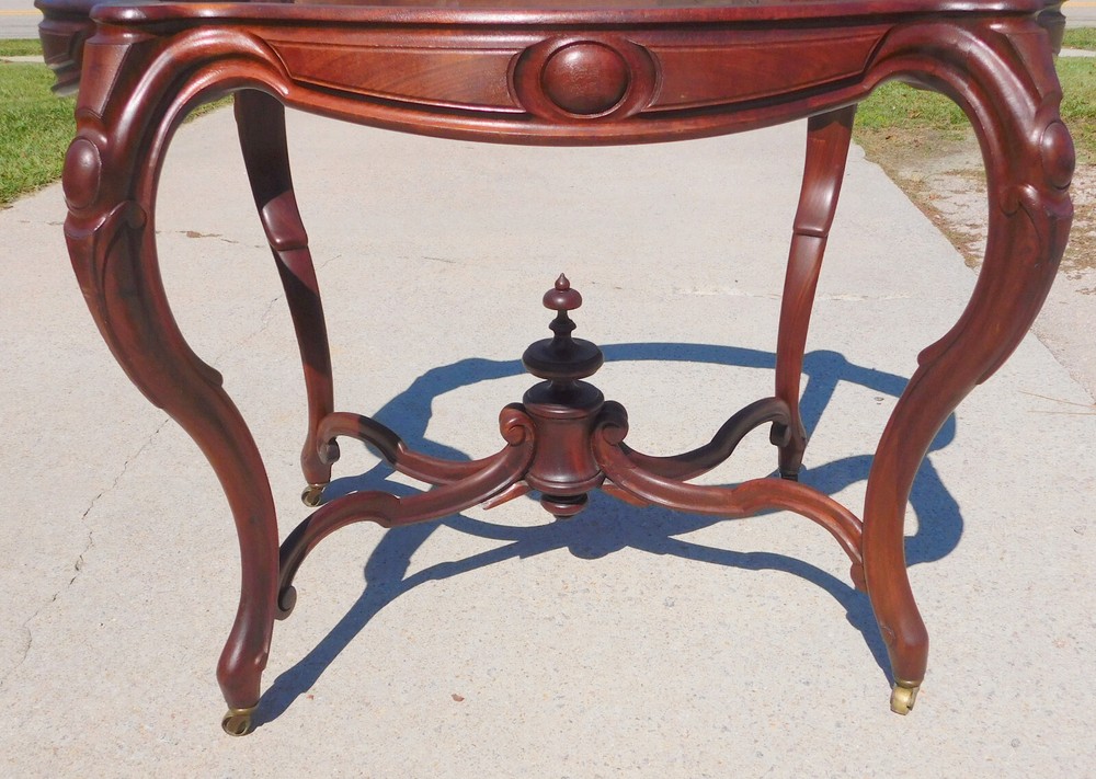 Walnut Victorian Marble Top Table circa 1860