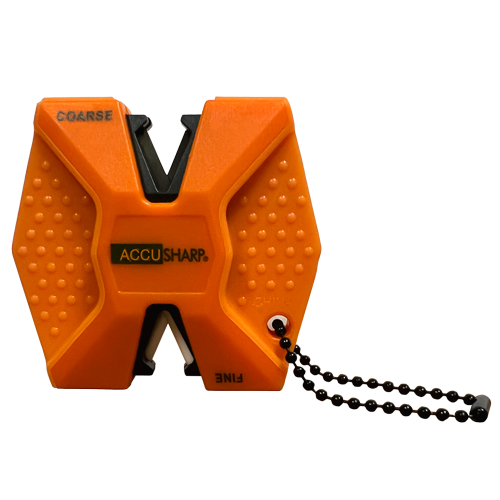 AccuSharp 2-Step Carbide Ceramic Knife Sharpener Orange Proper Angles Every Time