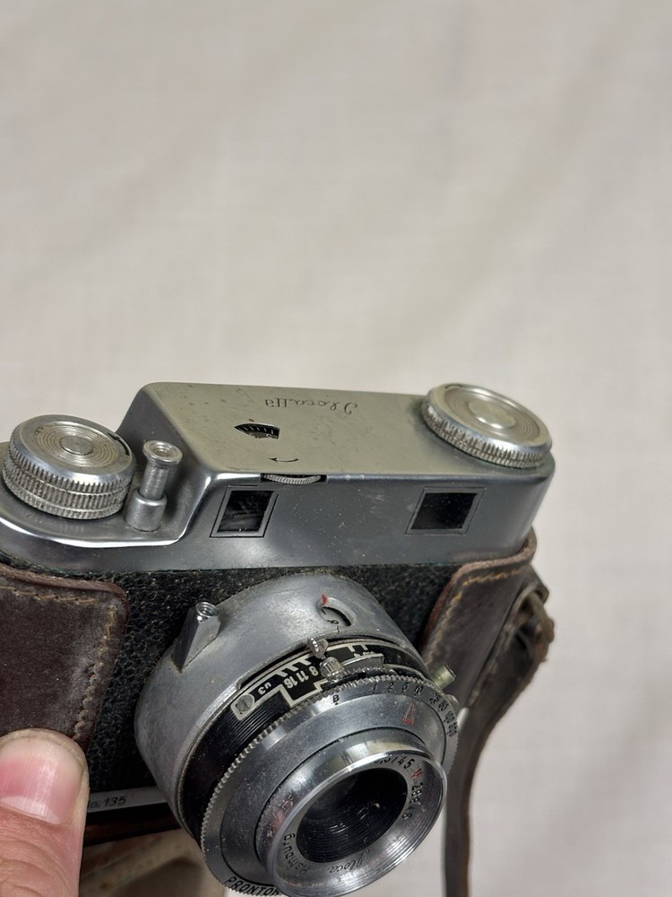 Iloca IIa Rangefinder Camera Black/Silver with Leather Case