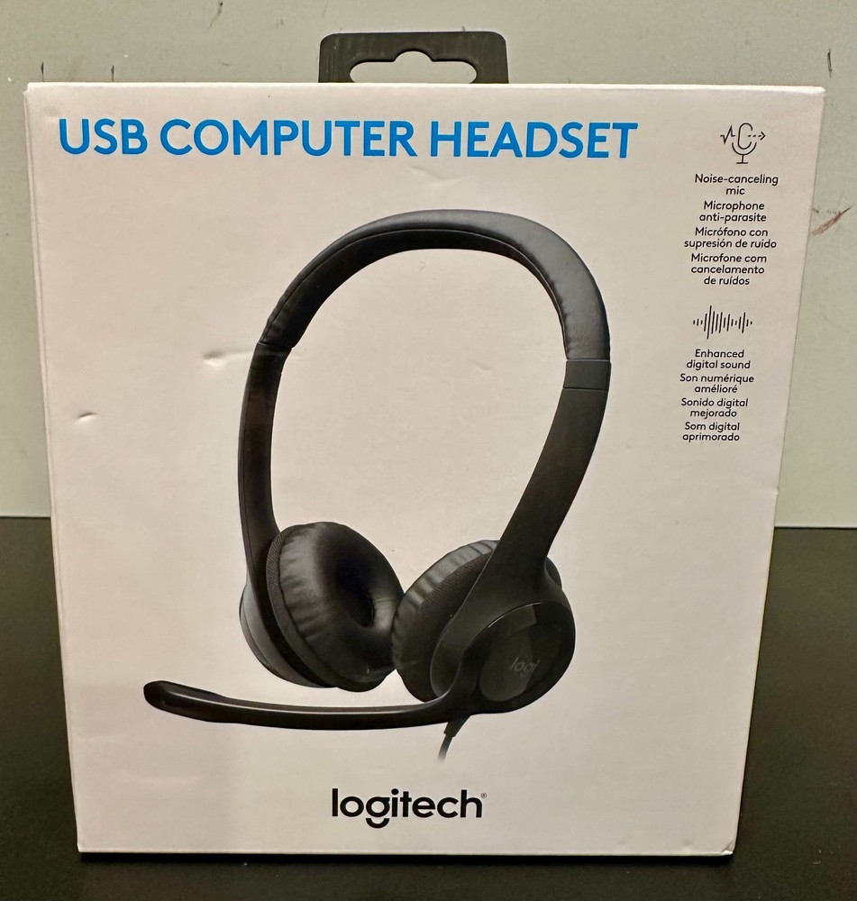 Logitech H390 USB Computer Headset Noise Cancelling Mic Stereo *NEW/UNOPENED*