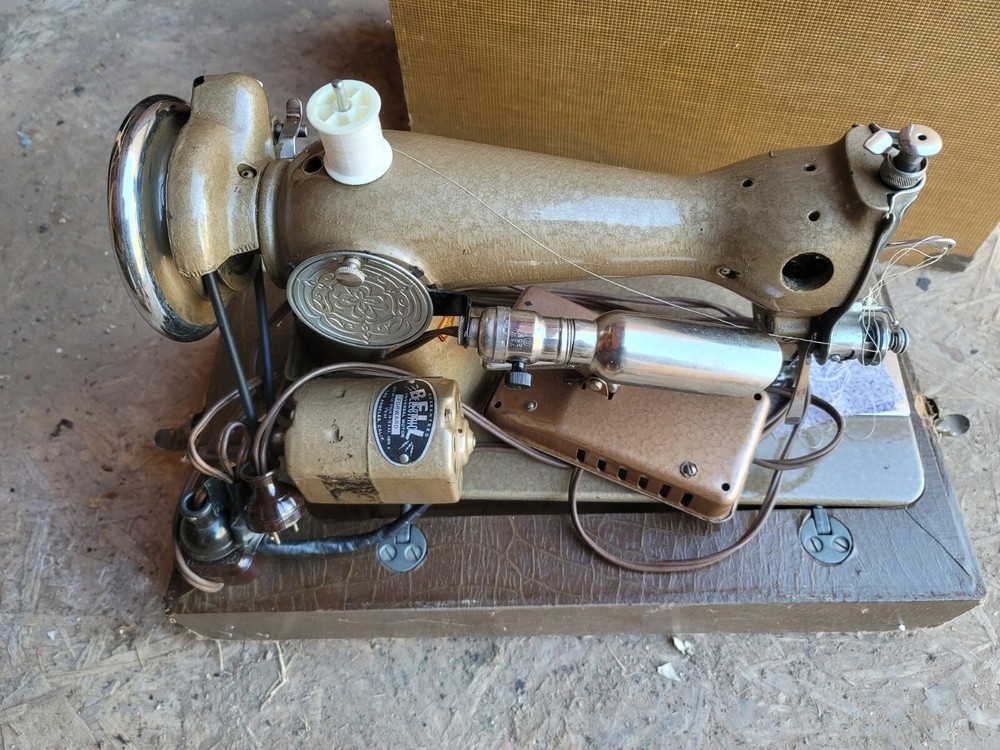 Vintage Academy Sewing Machine with Case