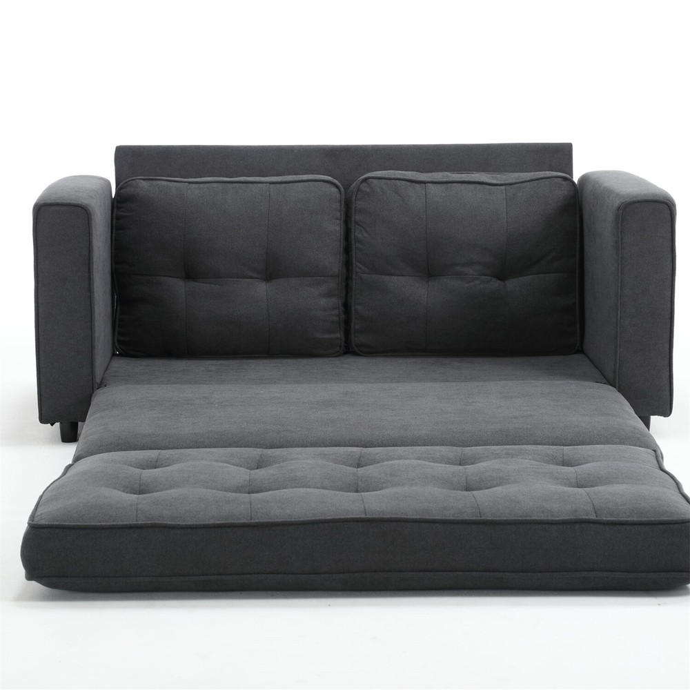 Convertible Sleeper Sofa Bed Velvet Loveseat Sofa Couch Futon Sofa Pull-Out Bed
