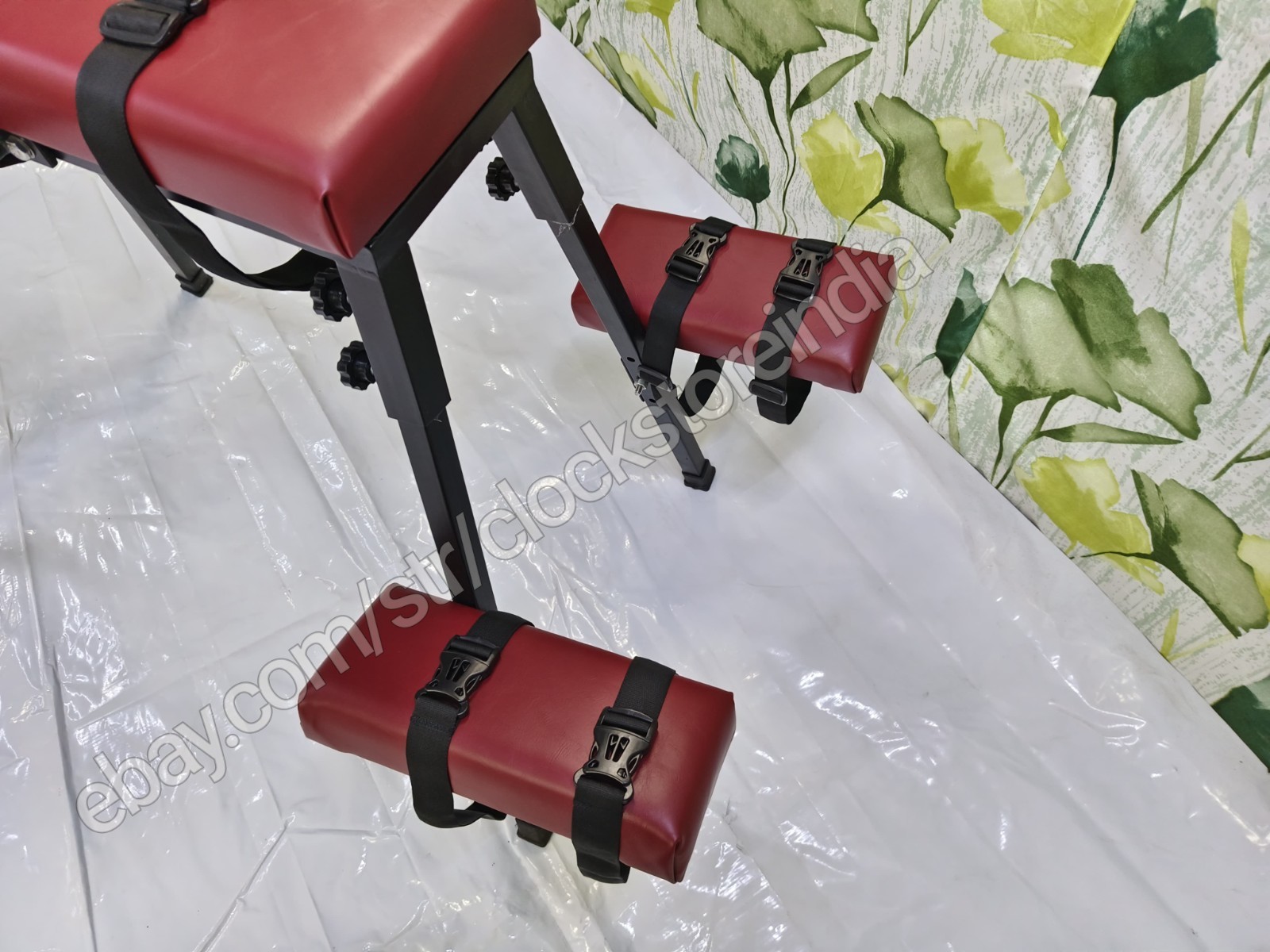 Portable Heavy Duty Bench Table Wine Color