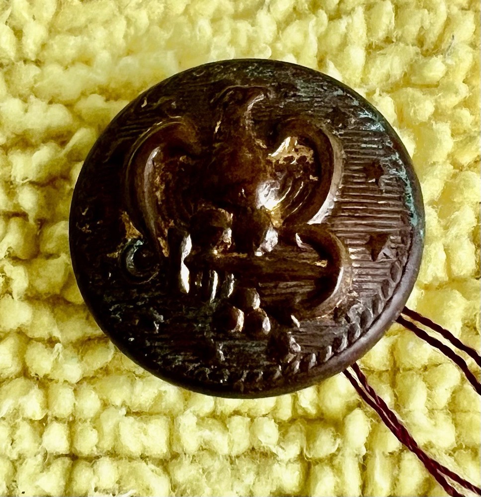 Antique 1880s US Navy Metal Button Eagle & Anchor