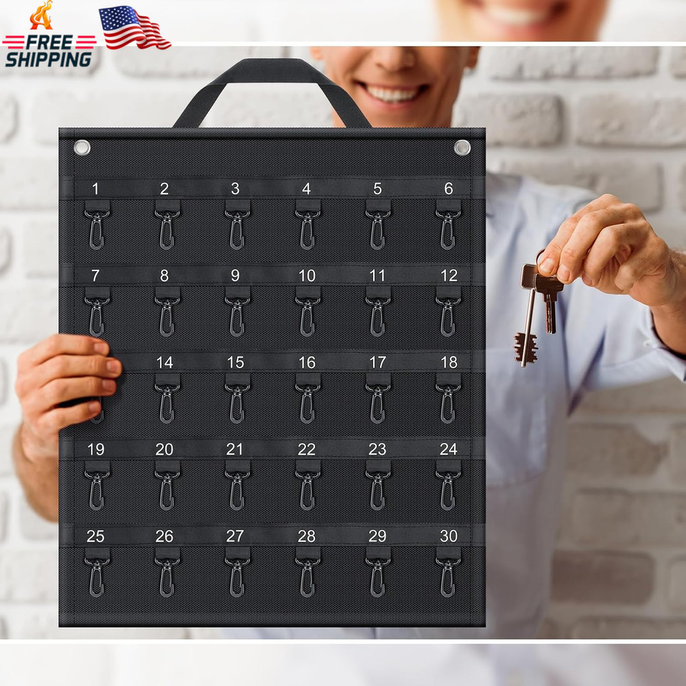 Oudain Rollable Key Case 30 Keys Roll up Key Case Organizer for Professionals Fl