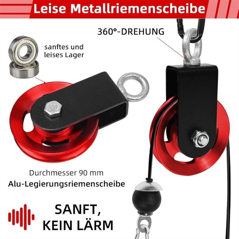 Fitness Pulley Cable Machine System Home Cable Pulley System Workout Training