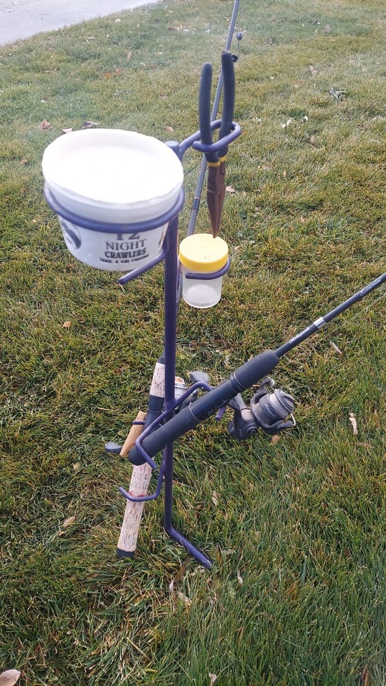 Fishing Pole Holder With Accessories