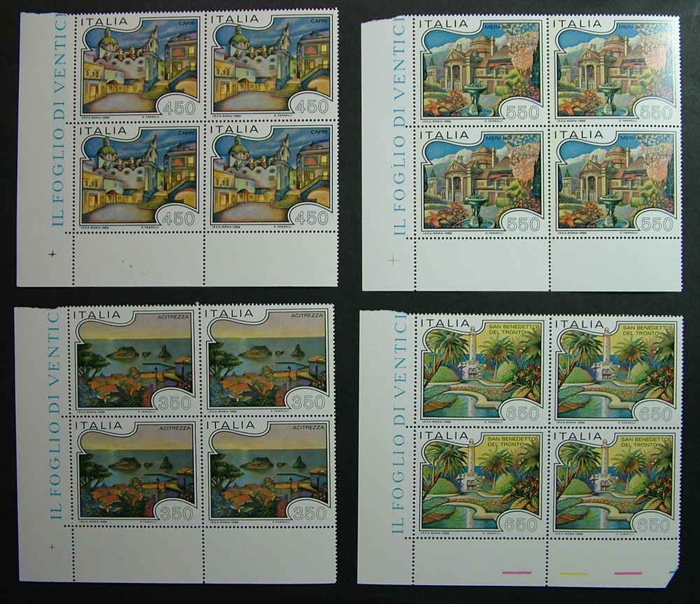 1987 4 X Tourist Quartina MNh**