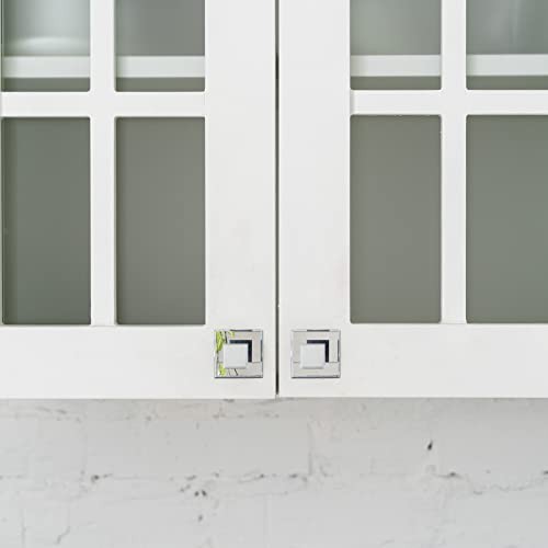 6 Pcs Stick on Knobs Adhesive Cabinet Handles Acrylic Mirror Pull Handles