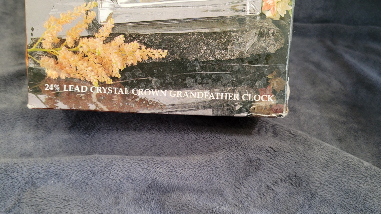 Vintage Crystal Grandfather Desk Or Office Clock Quartz Movement In Original Box